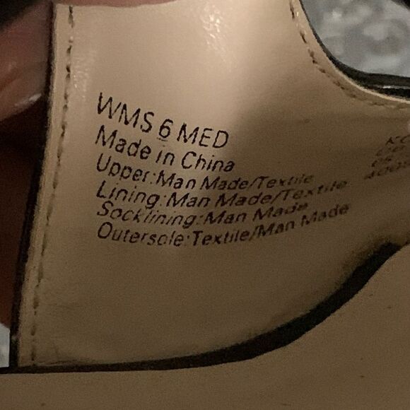 Dana Buckman Size 6 Black Patent Leather Slingback wedge sandals - Picture 6 of 10